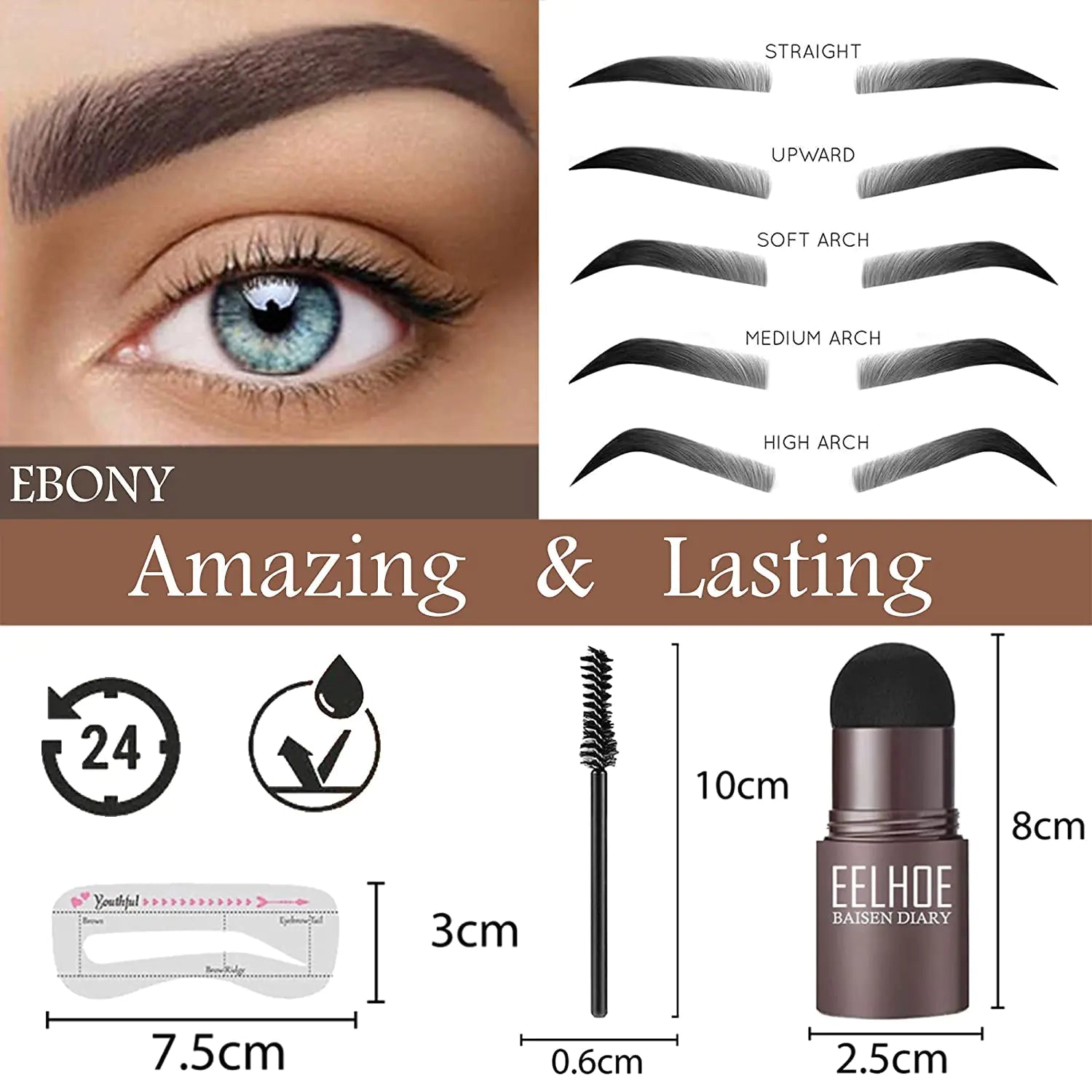 Eyebrow Shaping Long Lasting Stamp Kit - Allure SocietyEyebrows