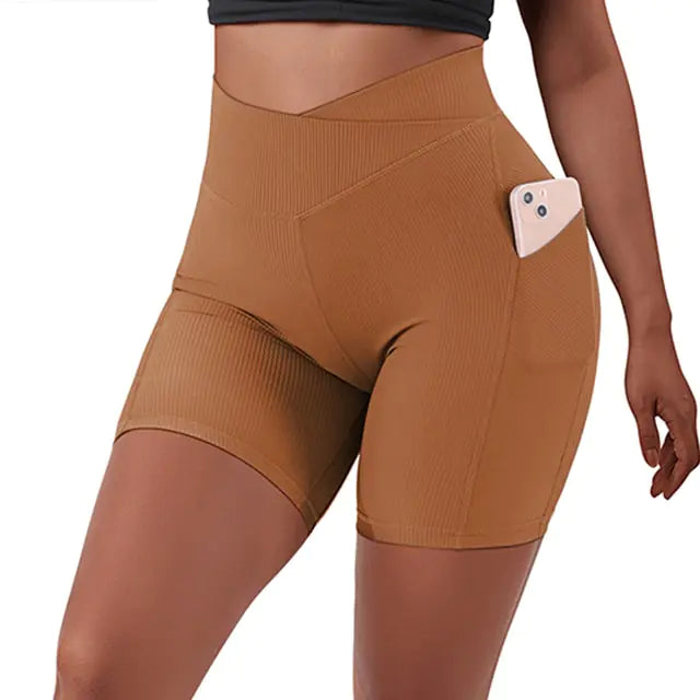 Sports Short High Waist Workout Seamless Fitness Yoga Shorts - Allure SocietyActivewear Shorts