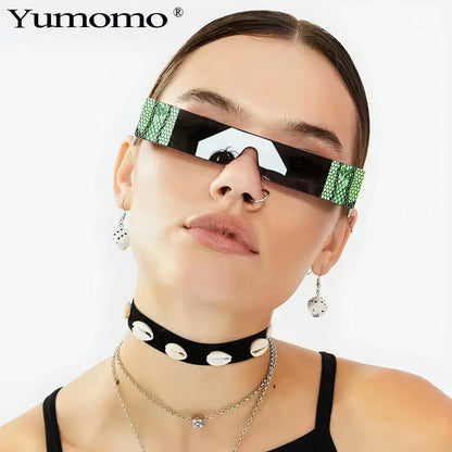 Fashion Snake Tattoo Rectangle Sunglasses - Allure SocietyUV Sunglasses