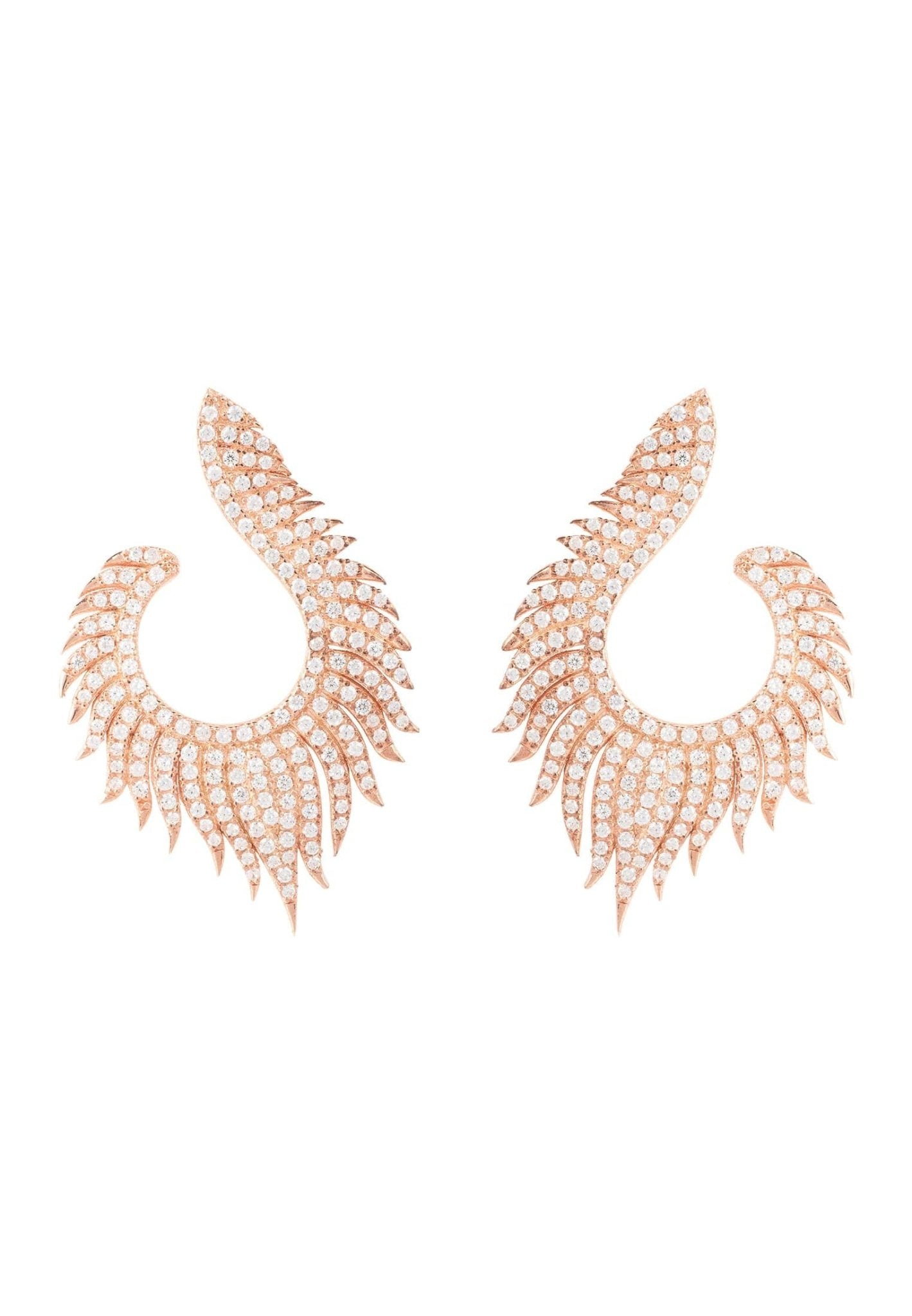 Flame Hoop Earrings Rosegold - Allure SocietyEarrings