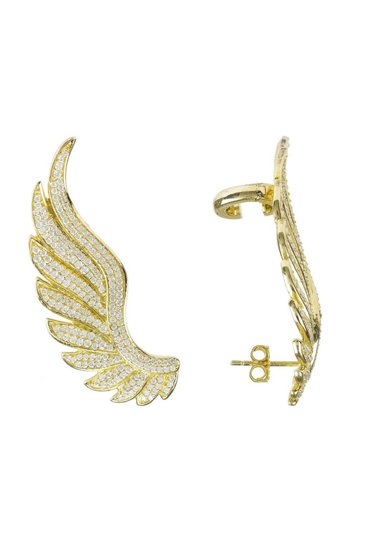 Gabriel Angel Wing Ear Climber Gold - Allure SocietyEarrings