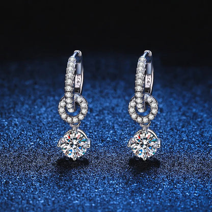 Genuine Moissanite Drop Earrings - Allure SocietyEarrings