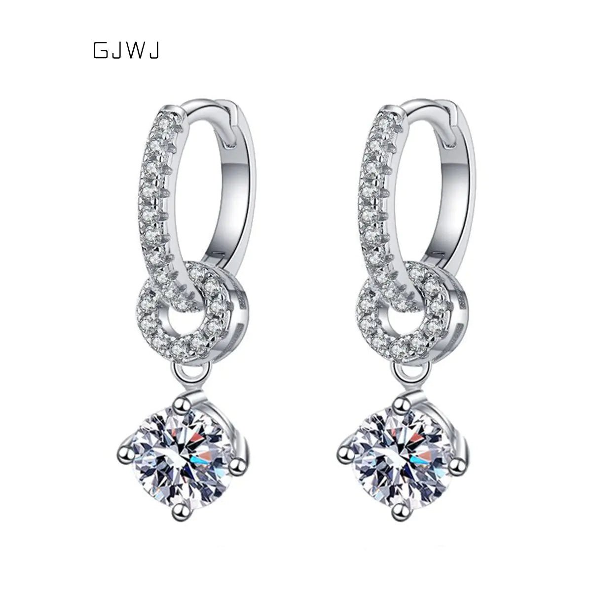 Genuine Moissanite Drop Earrings - Allure SocietyEarrings