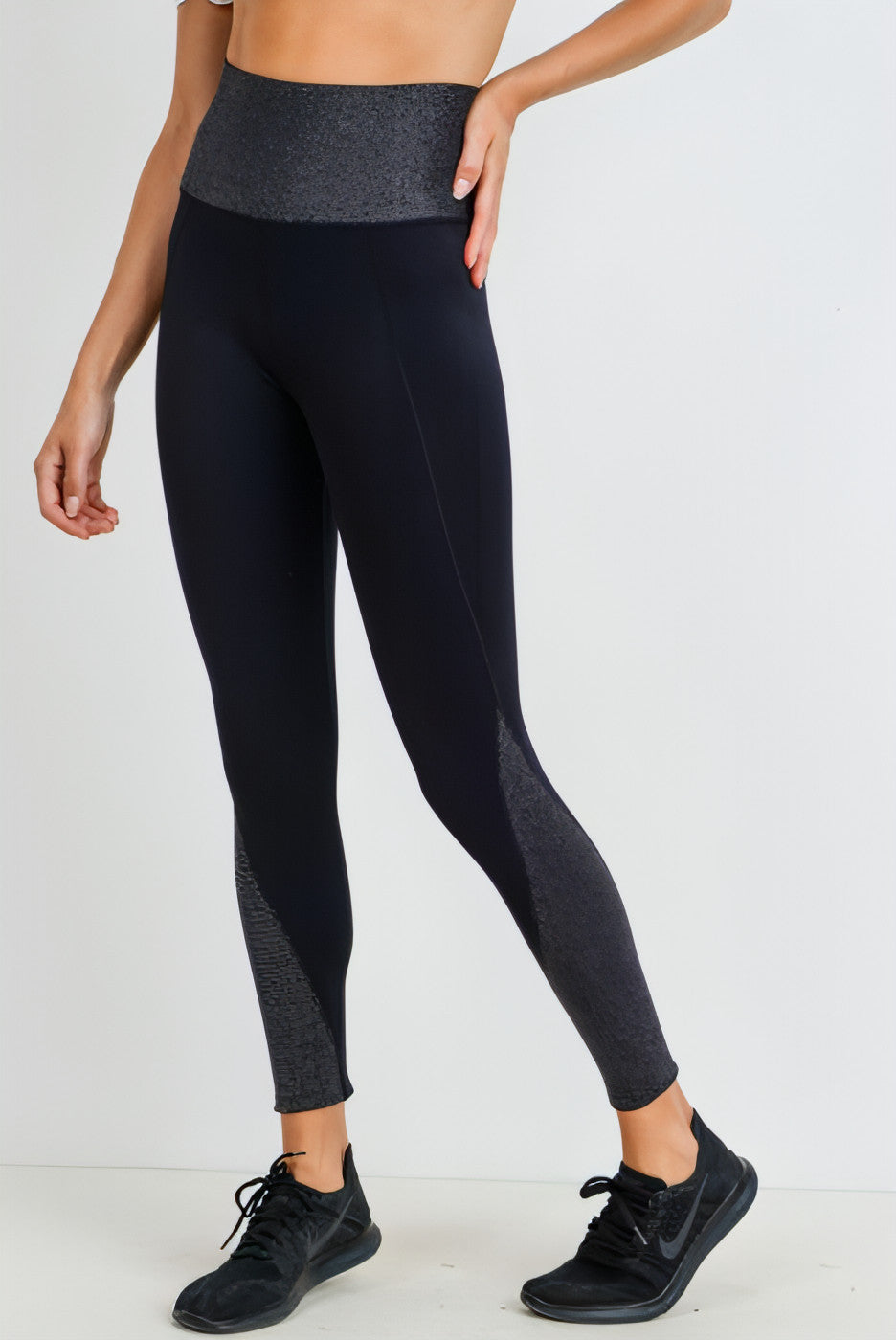 Glitter Infused Highwaist Seamless Leggings - Allure SocietyActivewear Pants