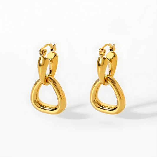 Gold Hoop Drop Earrings - Allure SocietyEarrings