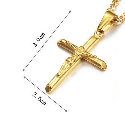 Gold Plated Cross Necklace - Allure SocietyNecklaces