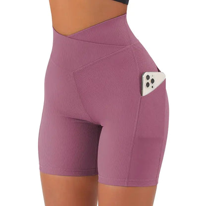 Sports Short High Waist Workout Seamless Fitness Yoga Shorts - Allure SocietyActivewear Shorts