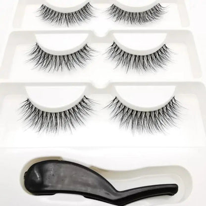 Handmade Stage Nude False Eyelashes with Transparent Stems - 3 Pairs - Allure SocietyFalse Eyelashes