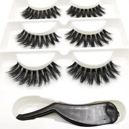 Handmade Stage Nude False Eyelashes with Transparent Stems - 3 Pairs - Allure SocietyFalse Eyelashes