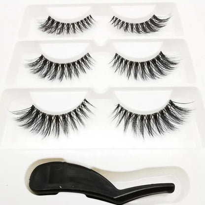 Handmade Stage Nude False Eyelashes with Transparent Stems - 3 Pairs - Allure SocietyFalse Eyelashes