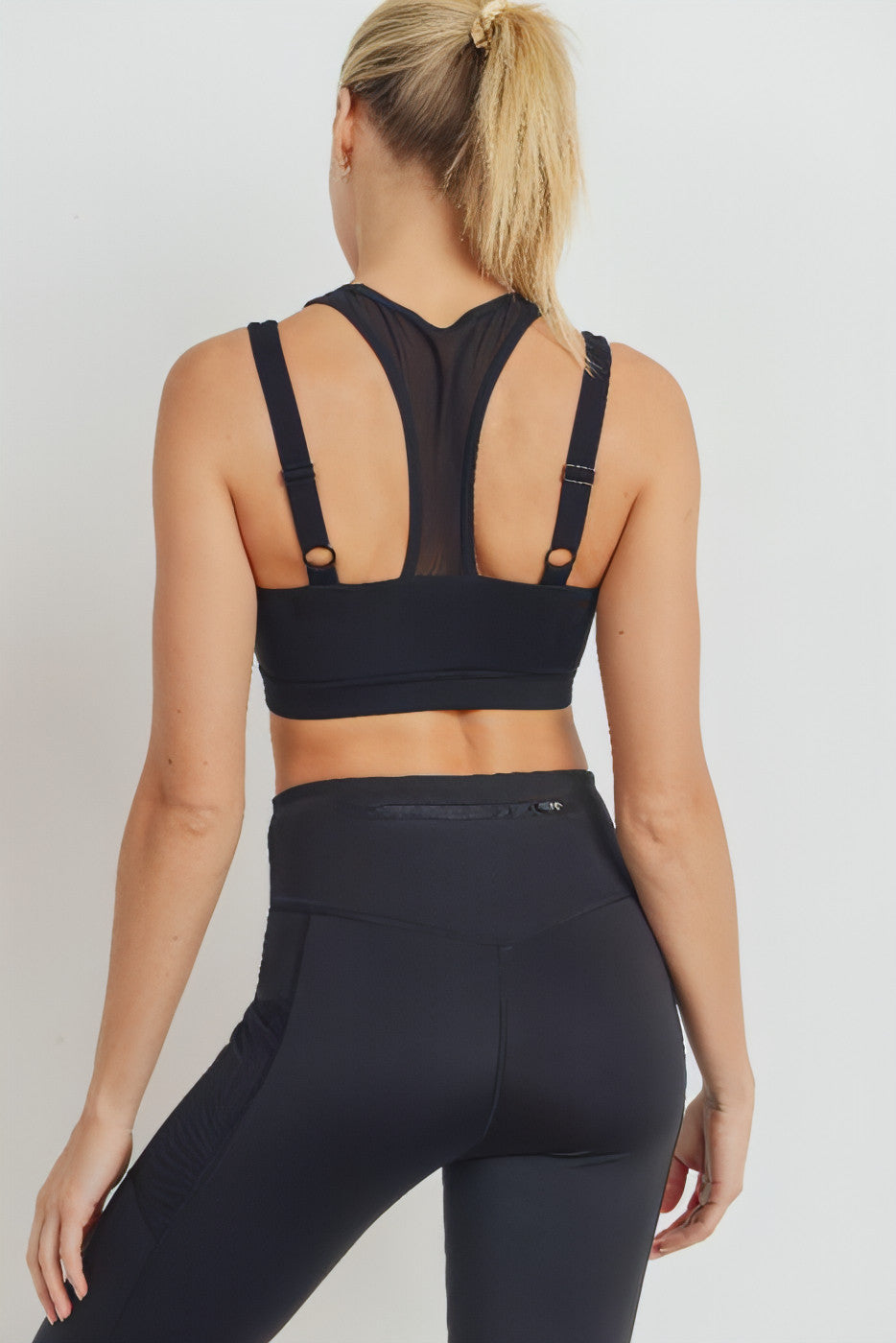 Harness Mesh Hybrid Racerback Sports Bras - Allure SocietyActivewear Tops