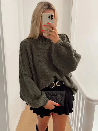 Harper Knitted Oversized Women's Sweater - Allure SocietyLoungewear Tops