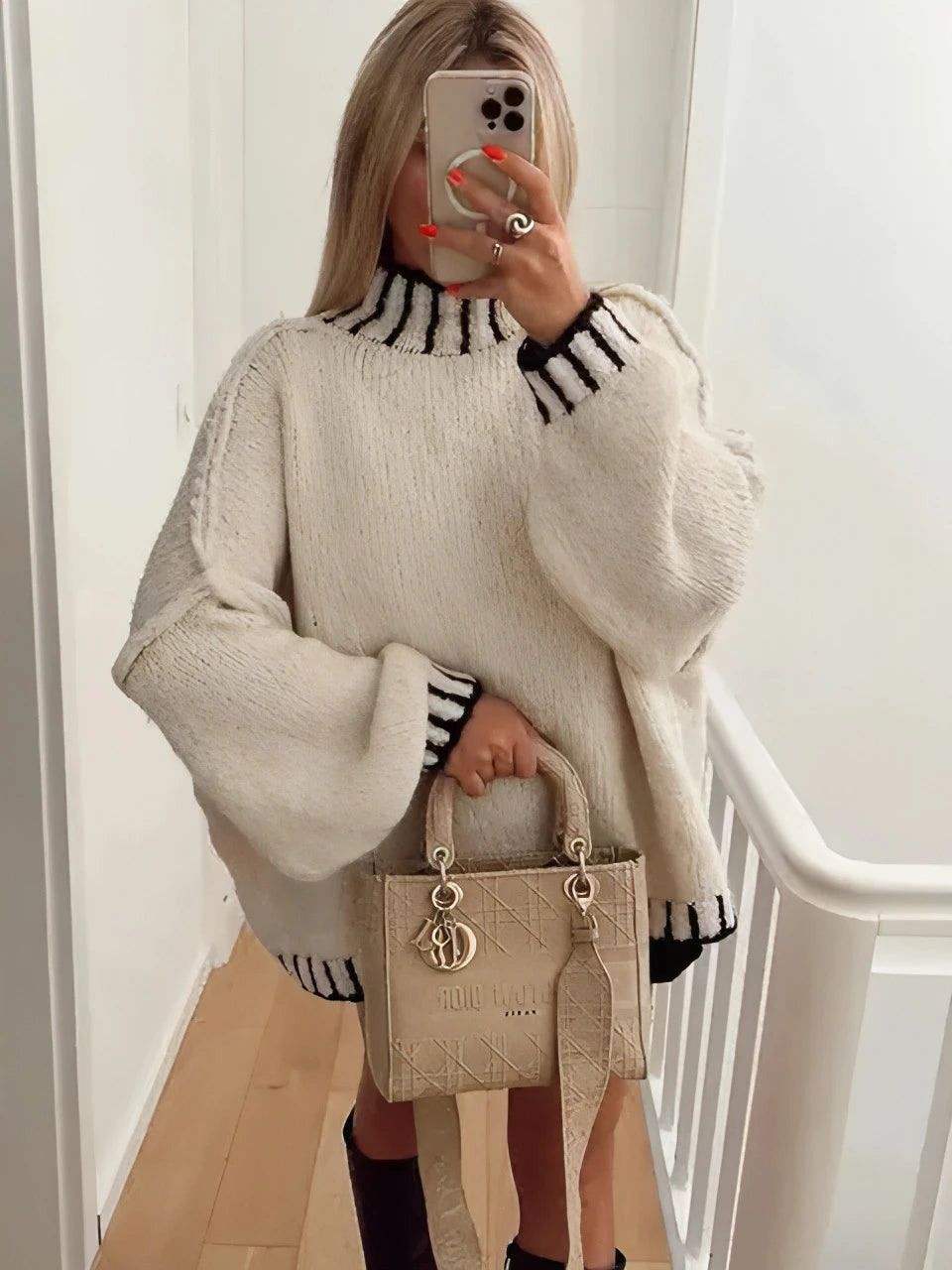 Harper Knitted Oversized Women's Sweater - Allure SocietyLoungewear Tops