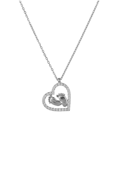 Heart Mum Pendant Necklace Silver - Allure SocietyNecklaces