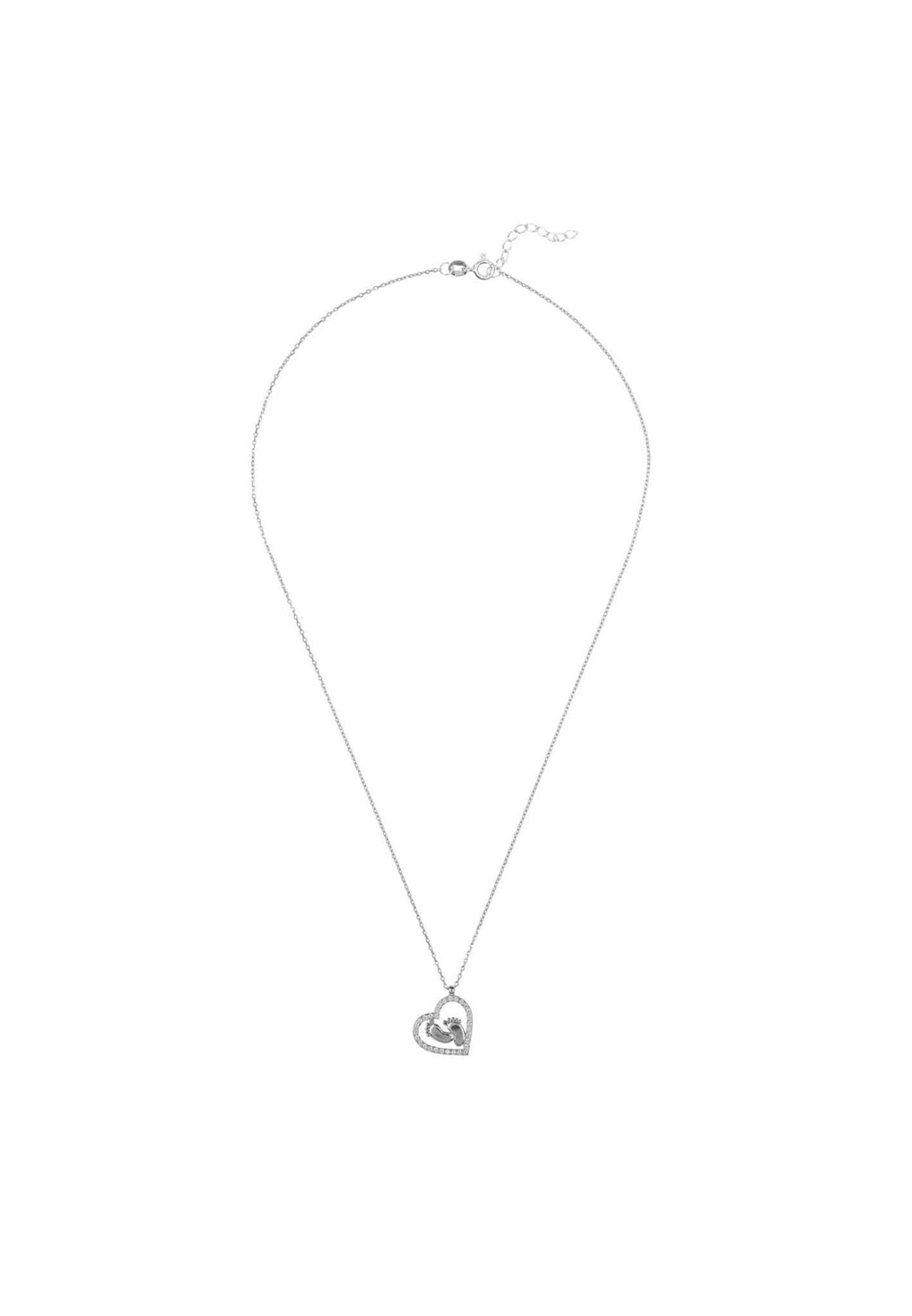 Heart Mum Pendant Necklace Silver - Allure SocietyNecklaces