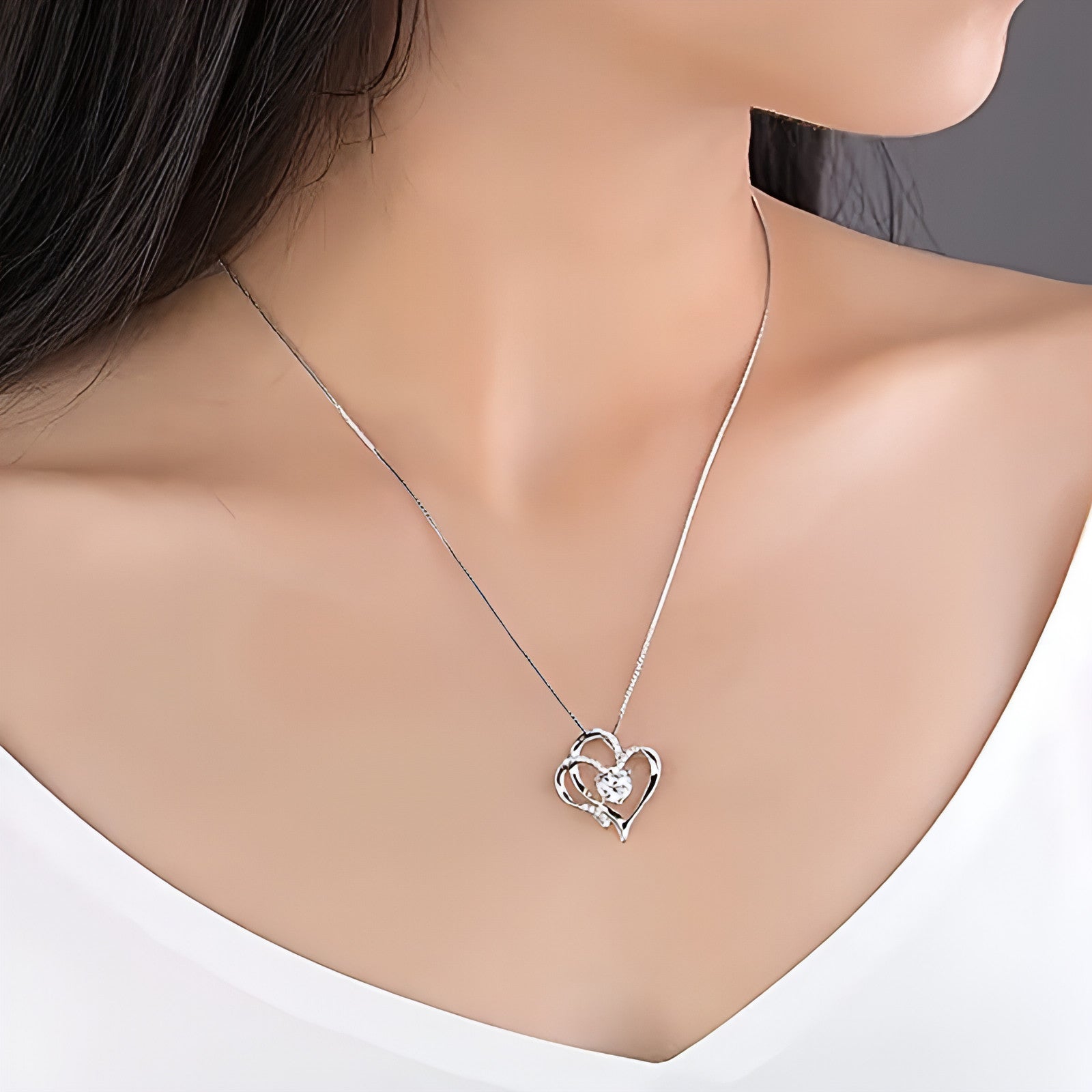 Heart Zircon Necklace - Allure SocietyNecklaces