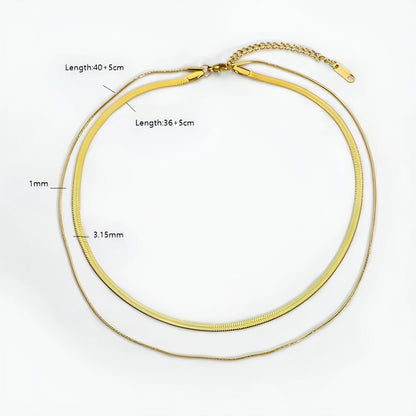 Herringbone Snake Necklace - Allure SocietyNecklaces