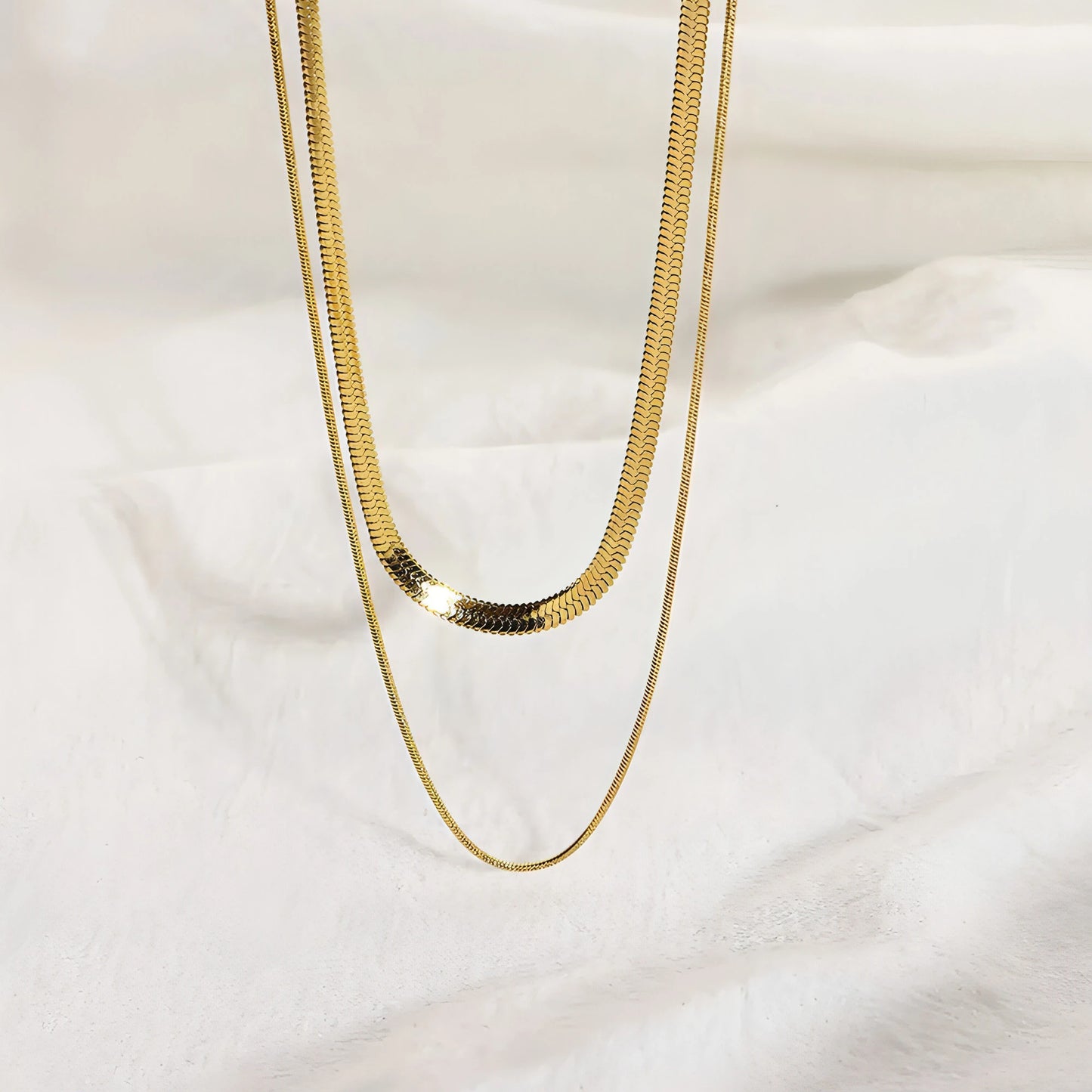 Herringbone Snake Necklace - Allure SocietyNecklaces