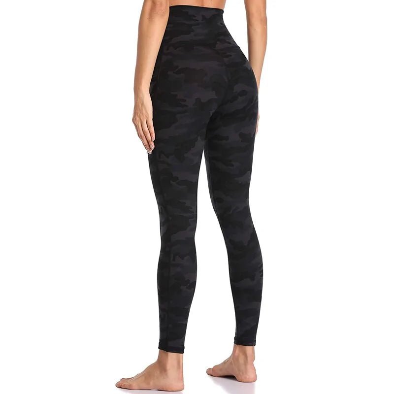 High Waisted Camo Yoga Leggings with Pockets - Allure SocietyActivewear Pants