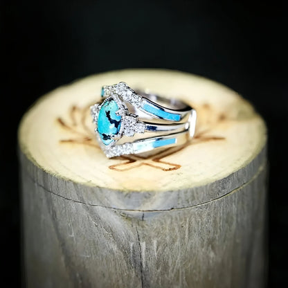 Inlaid Green Stone Ring Set - Allure SocietyRings