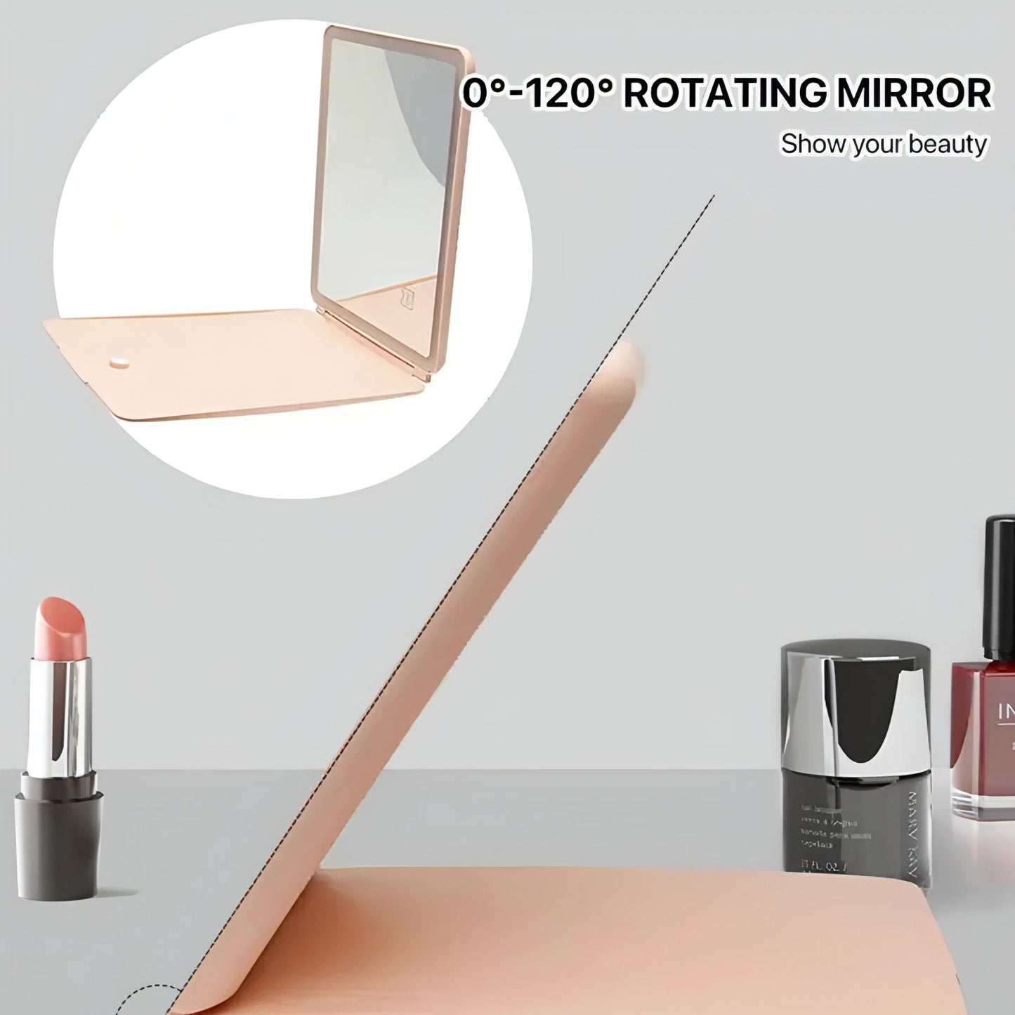 Intelligent Folding LED Makeup Mirror - Allure SocietySmart Face Mirrors