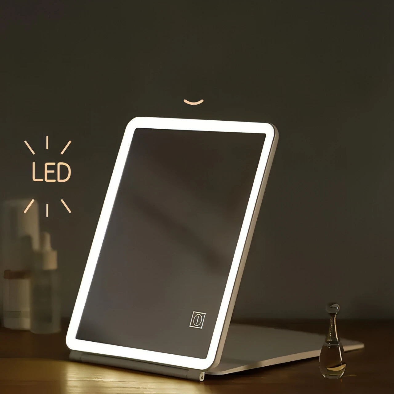 Intelligent Folding LED Makeup Mirror - Allure SocietySmart Face Mirrors