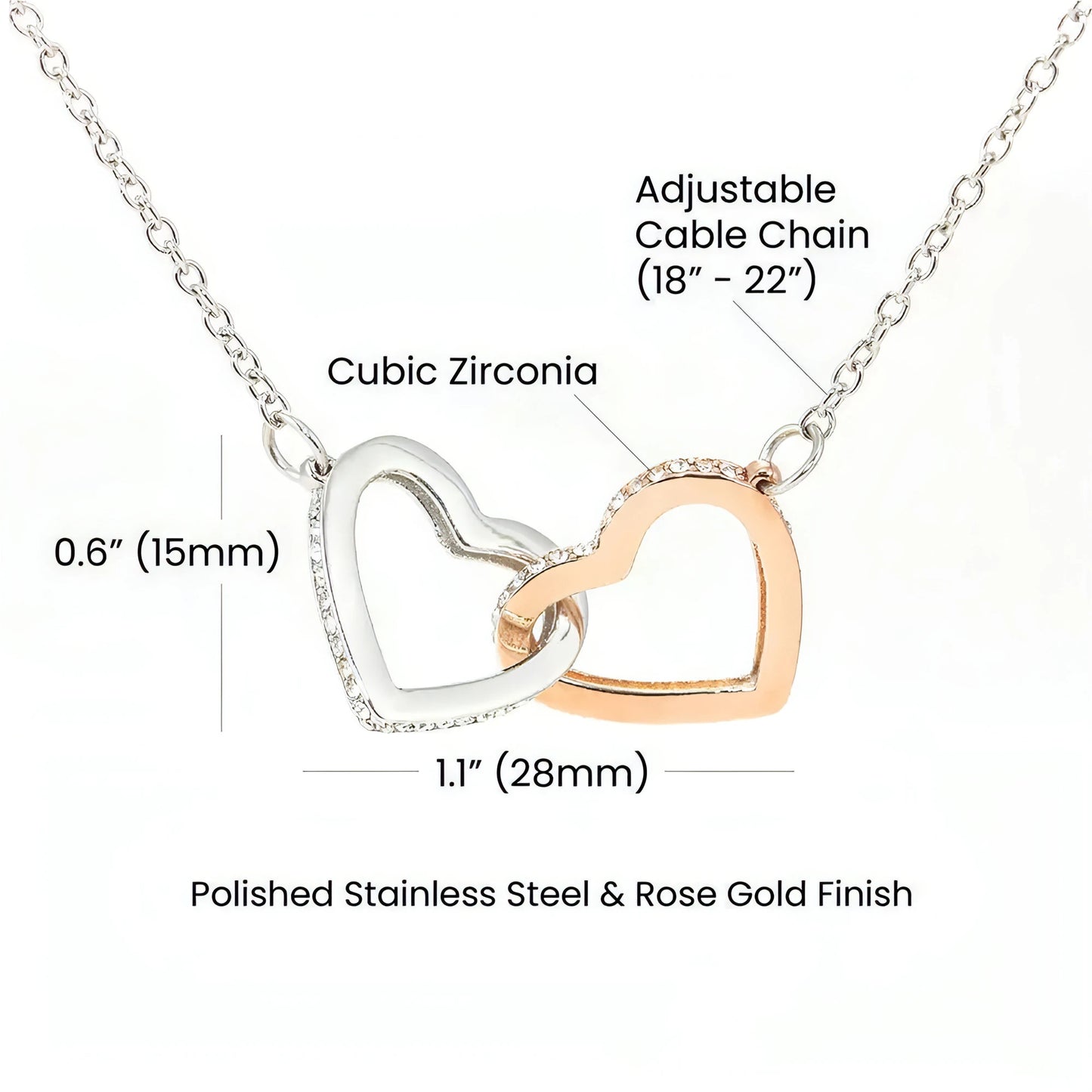 Interlocking Hearts Necklace - Allure SocietyNecklaces