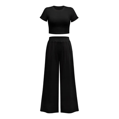 Jiggle Lounge Wide Pants Set - Allure SocietyLoungewear Sets