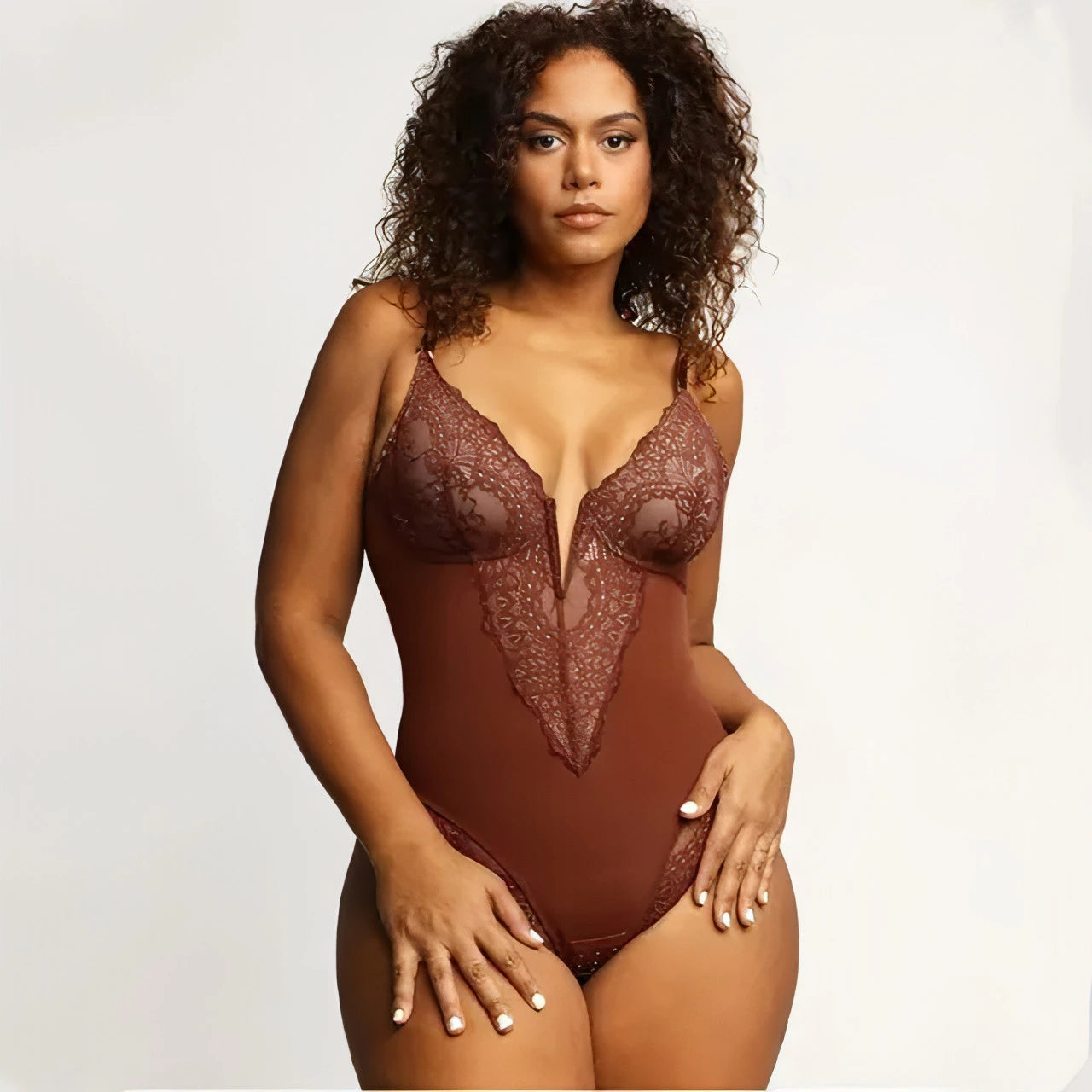 Lace V - Neck Shapewear - Allure SocietyShapewear