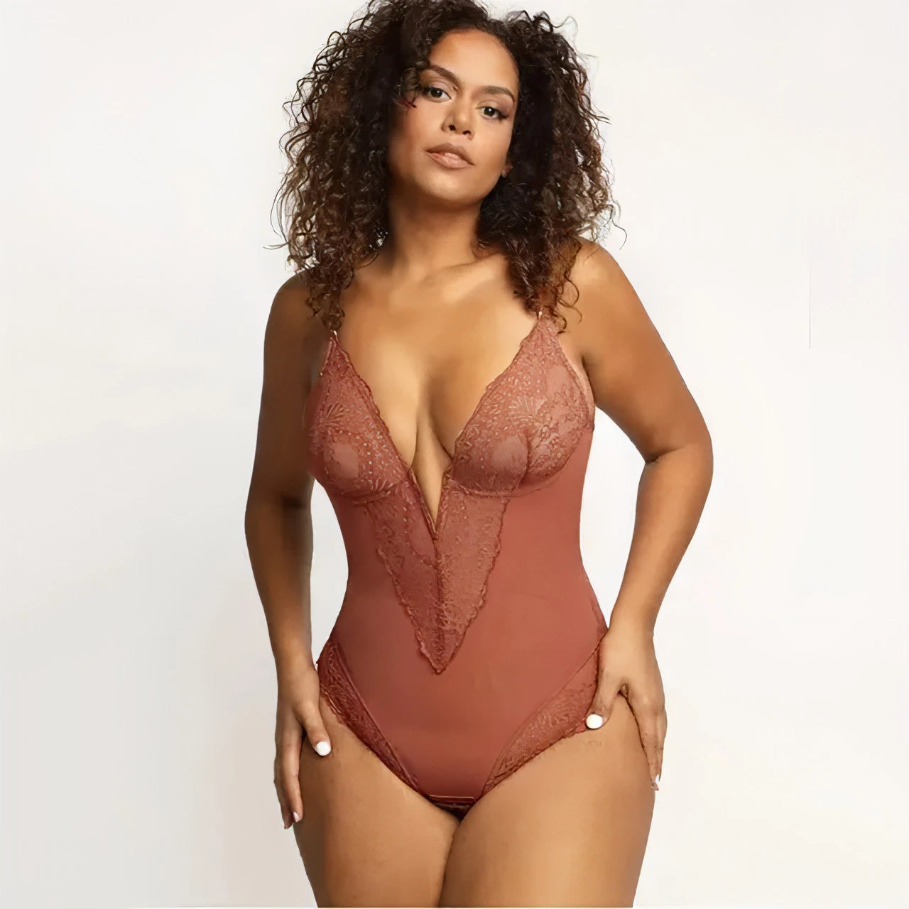 Lace V - Neck Shapewear - Allure SocietyShapewear