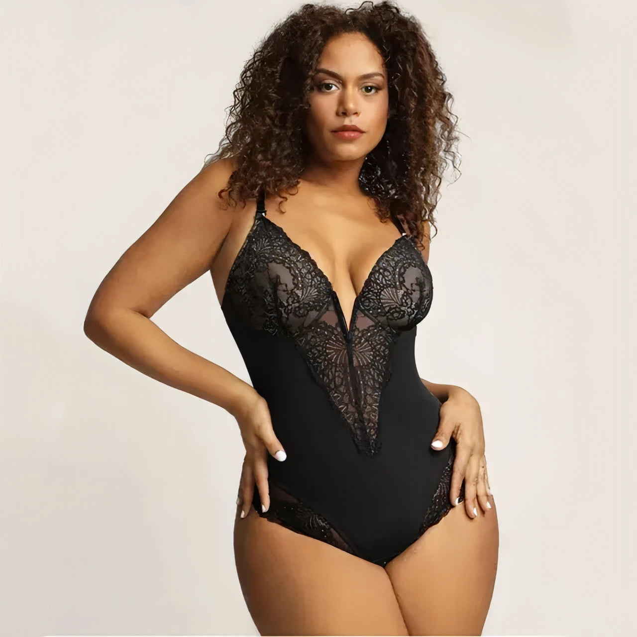 Lace V - Neck Shapewear - Allure SocietyShapewear