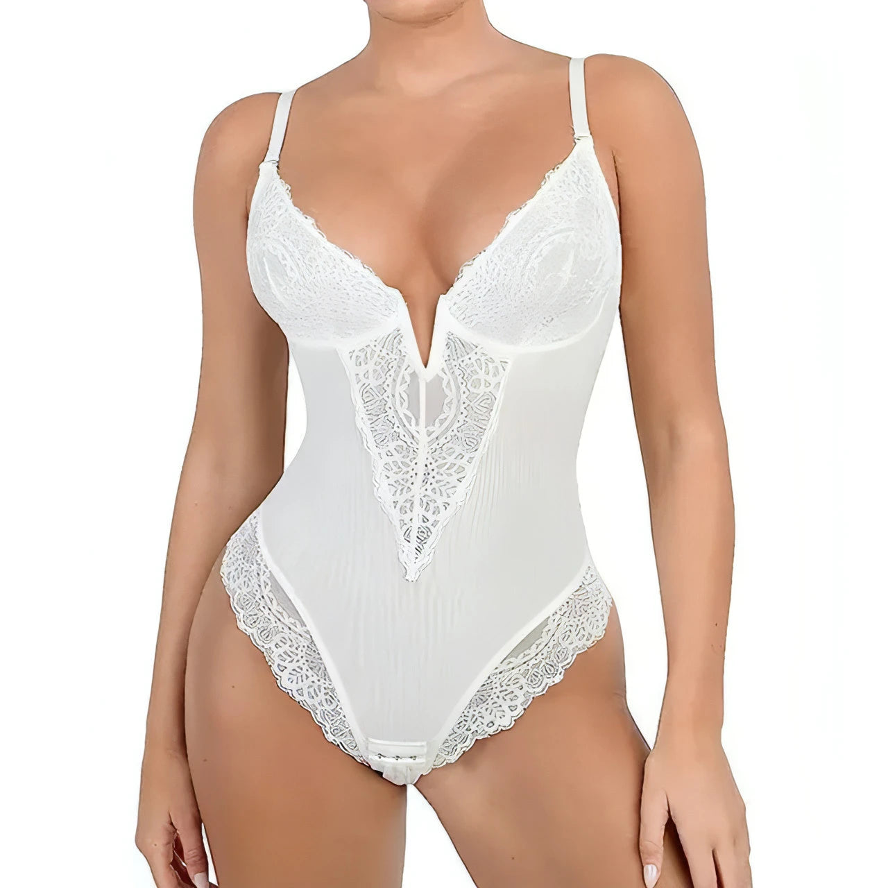 Lace V - Neck Shapewear - Allure SocietyShapewear