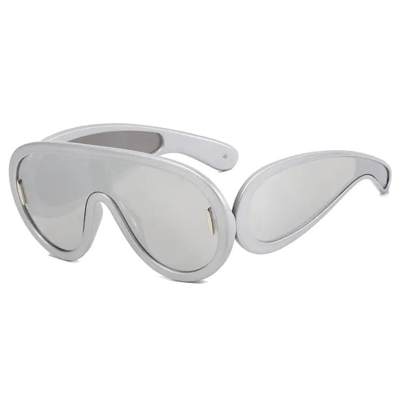 Large Frame Futuristic Sunglasses - Allure SocietyUV Sunglasses