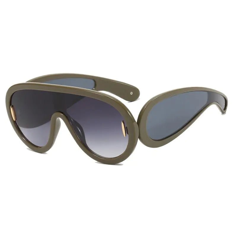 Large Frame Futuristic Sunglasses - Allure SocietyUV Sunglasses