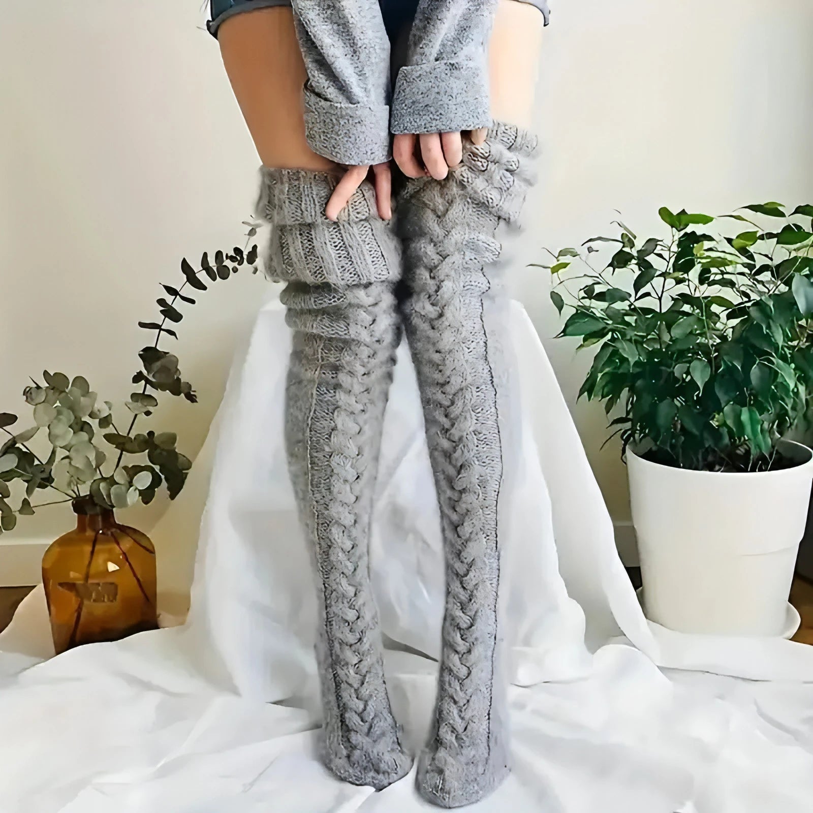 Large Knit Cozy Socks for Chilling - Allure SocietyLoungewear Pants