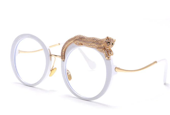 Leopard Round Frame Sunglasses - Allure SocietyUV Sunglasses