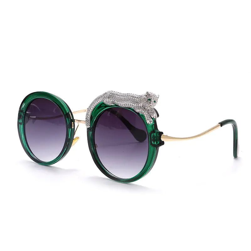 Leopard Round Frame Sunglasses - Allure SocietyUV Sunglasses