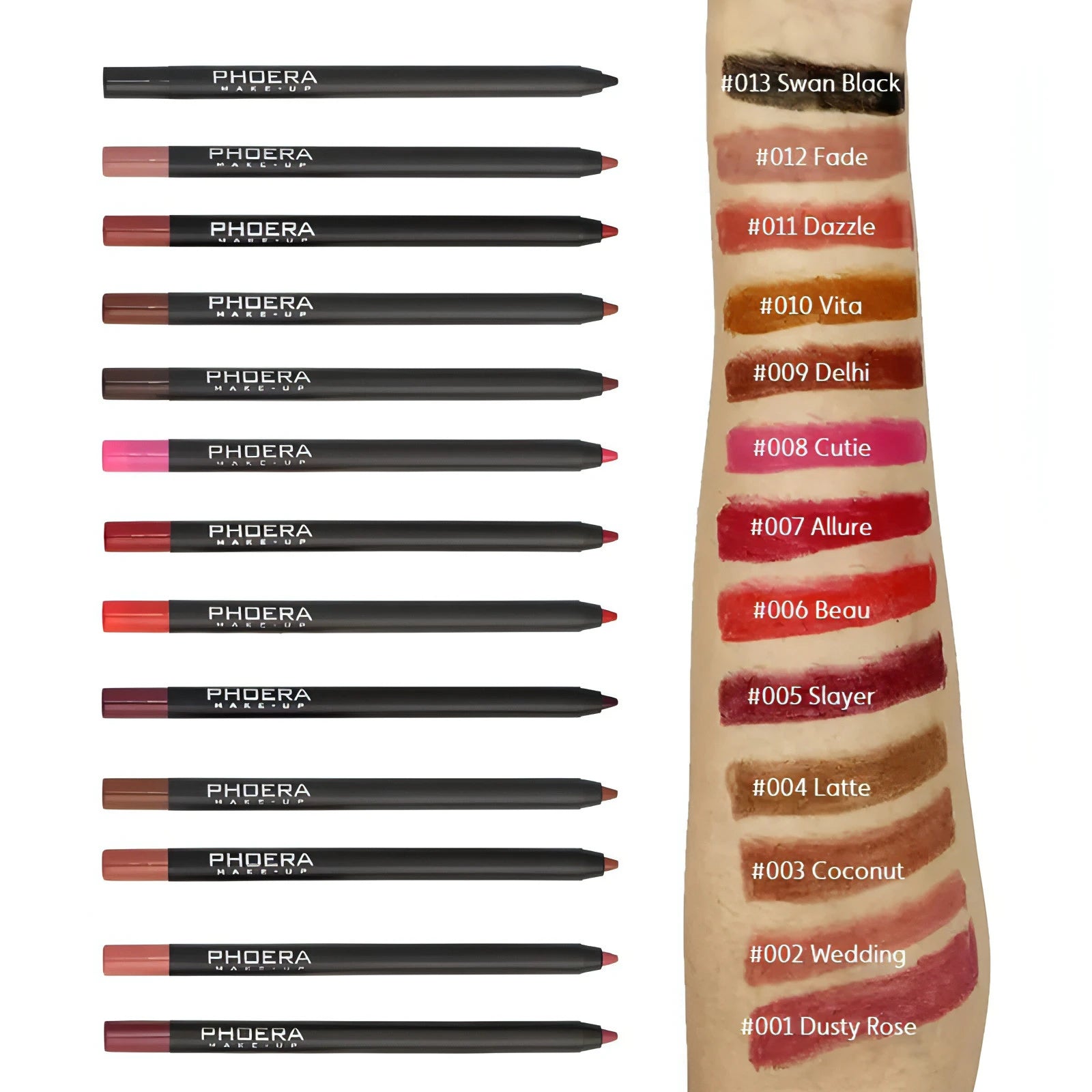 Lip Liner Pencils 13 Colours - Allure SocietyLip Liner