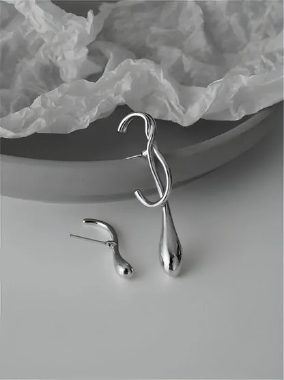 Long Asymmetrical Water Drop Earrings - Allure SocietyEarrings