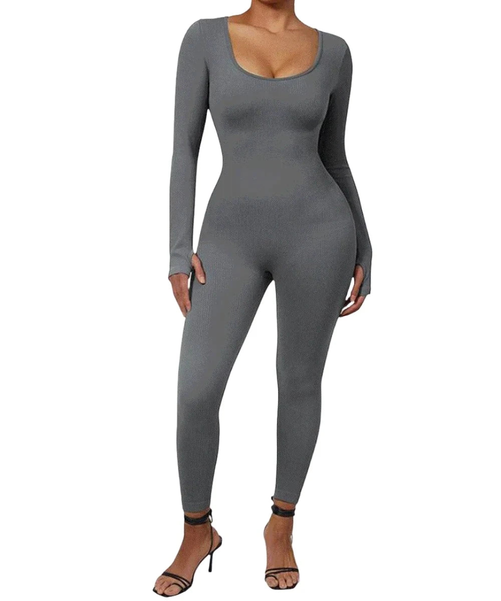 Long Sleeve Jumpsuit - Allure SocietyActivewear One Piece's