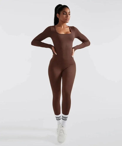 Long Sleeve Jumpsuit - Allure SocietyActivewear One Piece's