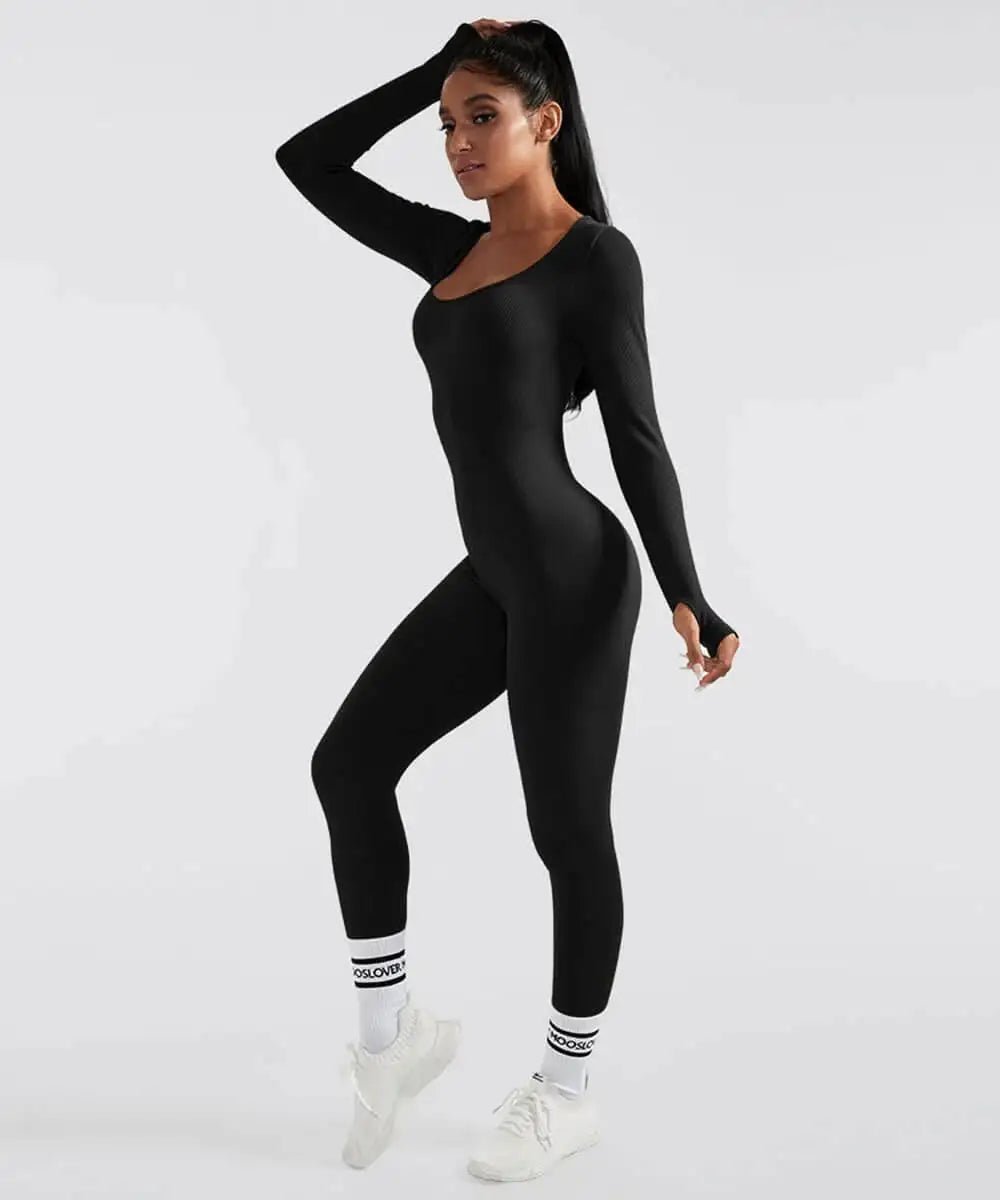 Long Sleeve Jumpsuit - Allure SocietyActivewear One Piece's