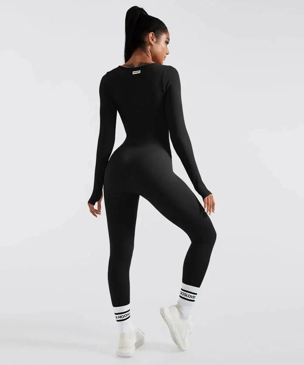 Long Sleeve Jumpsuit - Allure SocietyActivewear One Piece's