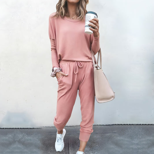 Loose Long Sleeve Top Shirt And Pants Two Piece Set - Allure SocietyCasualwear Sets