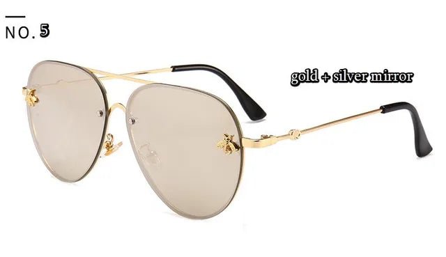 Luxury Bee Pilot Sunglasses - Allure SocietyUV Sunglasses