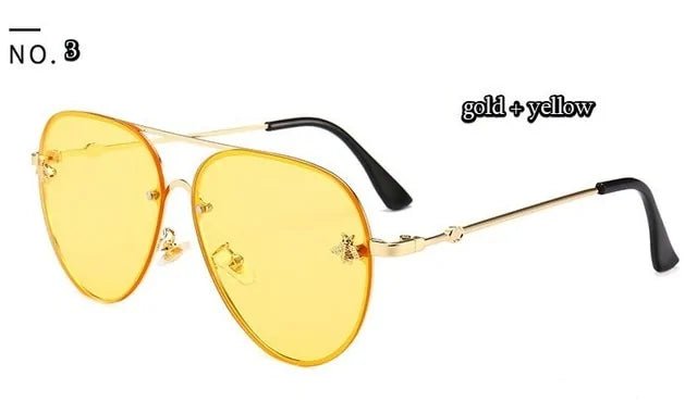 Luxury Bee Pilot Sunglasses - Allure SocietyUV Sunglasses