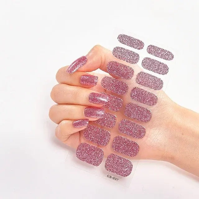 Semi Cured Gel Nail Wraps Full Cover Adhesive Manicure Decoration - Allure SocietyFalse Nail Kits and Dryers