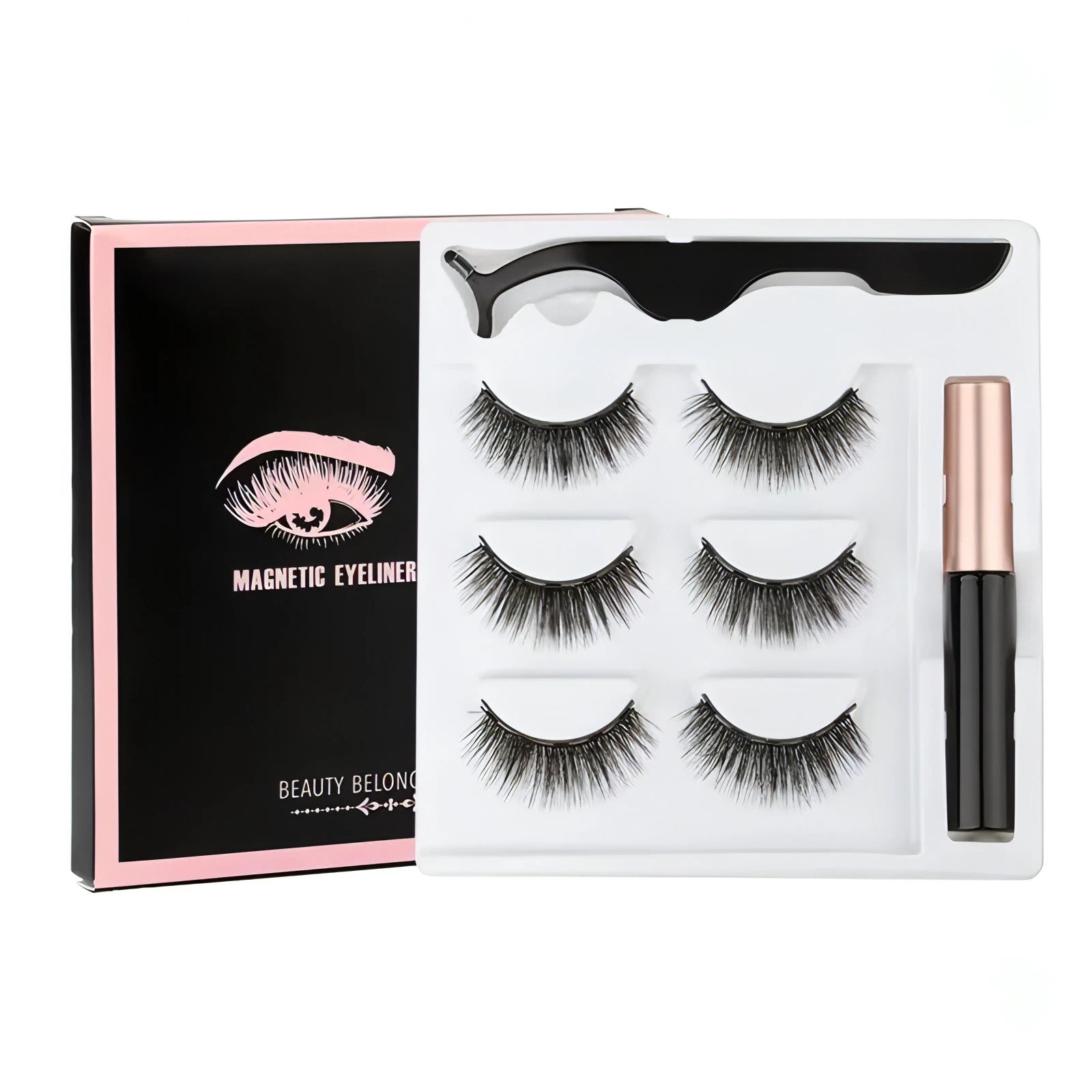 Magnetic Eyelashes 3D Mink - Allure SocietyFalse Eyelashes