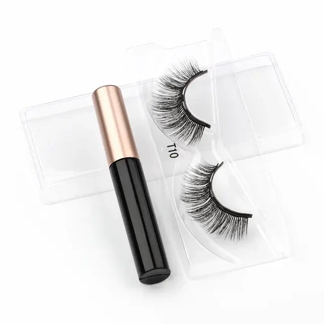 Magnetic Eyelashes Set with Waterproof Eyeliner and Tweezer - Allure SocietyFalse Eyelashes