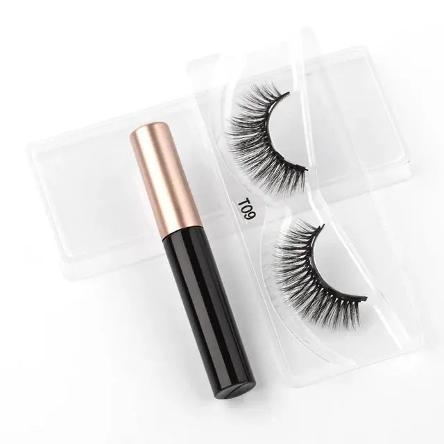 Magnetic Eyelashes Set with Waterproof Eyeliner and Tweezer - Allure SocietyFalse Eyelashes